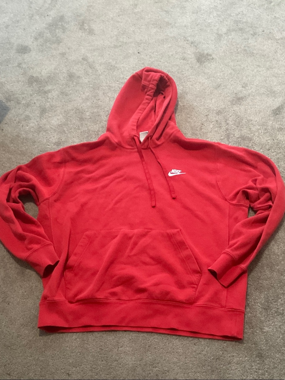 Nike Red Men's Crewneck Hoodie Sweatshirt